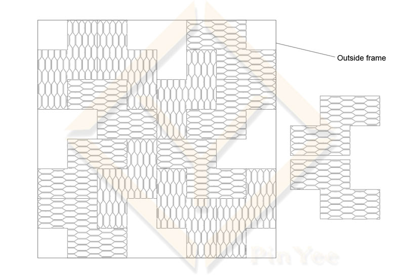 matching decorative mesh dividers welded way