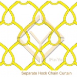 Two hook chain curtains